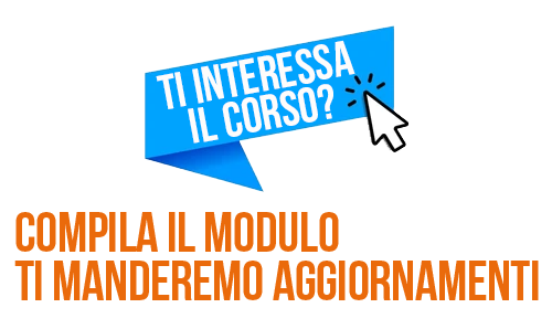 Pulsante che apre il modulo per richiedere aggiornamenti sul corso